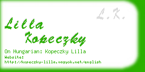 lilla kopeczky business card